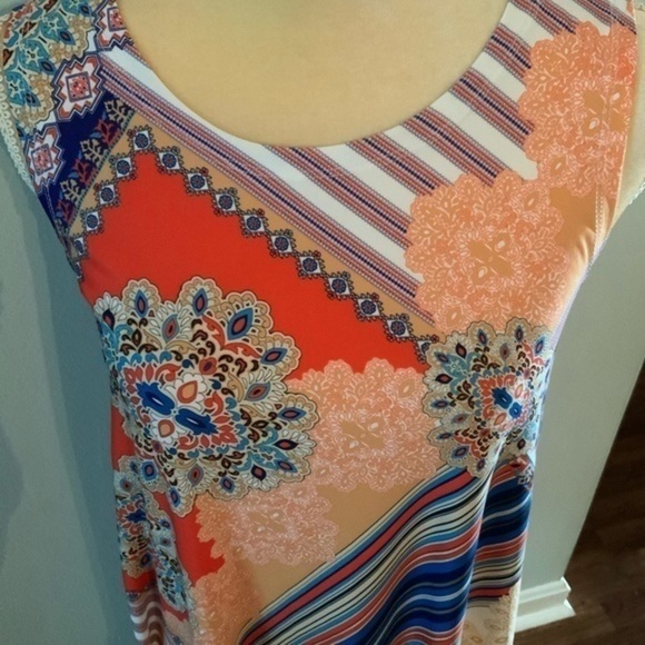 Isle by Melis Kozan Sleeveless Boho Dress Mixed Print Design NWT Sz XS - Picture 3 of 10